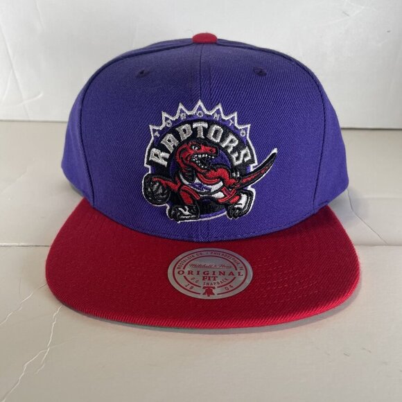 Mitchell & Ness Toronto Raptors Team 2 Tone 2.0 Adjustable Snapback Hat Retro - Picture 1 of 6